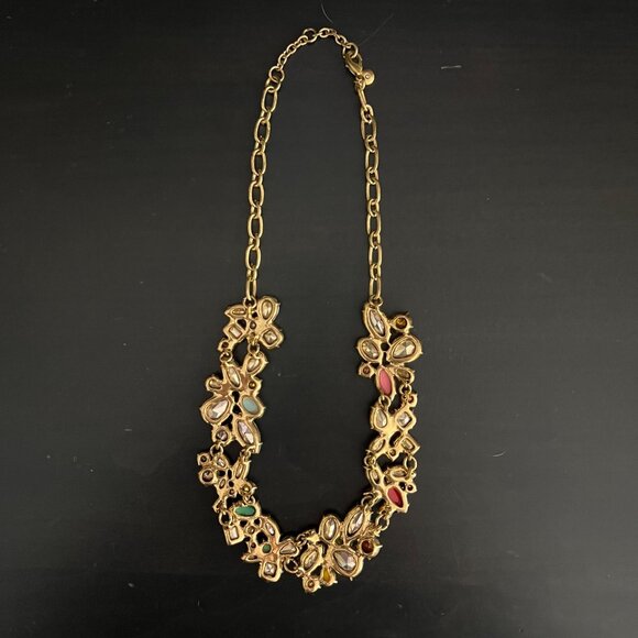 J.Crew Multicolor Crystal Statement Necklace Rainbow Pride Rare Collecto… - Picture 7 of 11